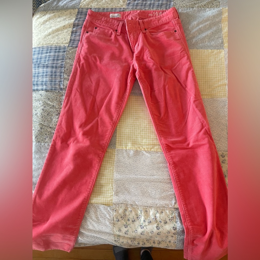 Salmon colored Corduroy